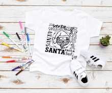Load image into Gallery viewer, Santa Typography Low Heat BLACK RTS

