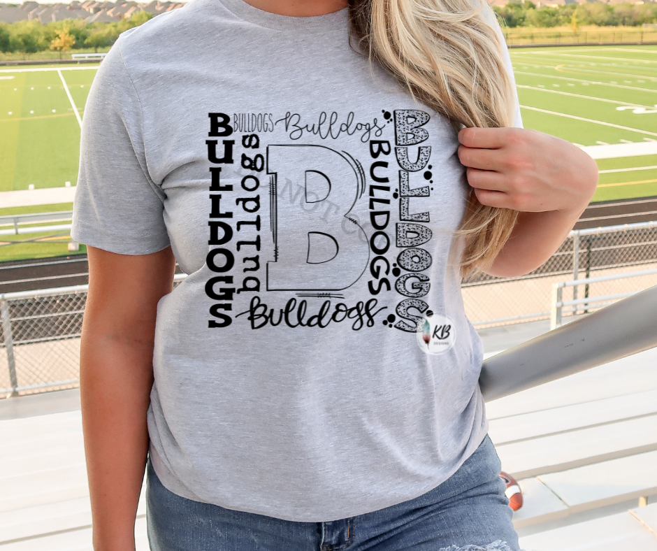 Bulldogs Single Color Typography High Heat RTS