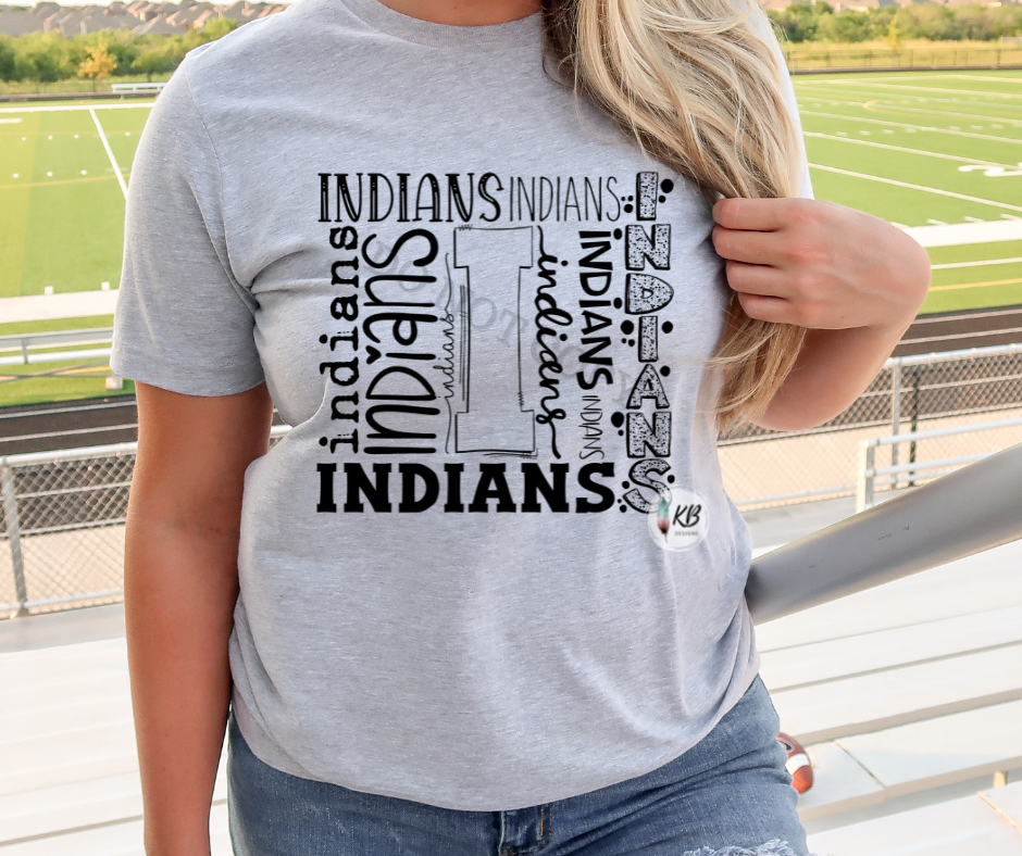 Indians Single Color Typography High Heat RTS