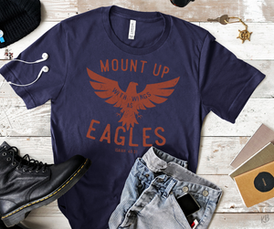 Mount Up With Wings As Eagles High Heat Single Color BURNT ORANGE Super Soft Screen Print RTS