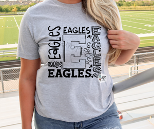 Eagles Single Color Typography High Heat RTS