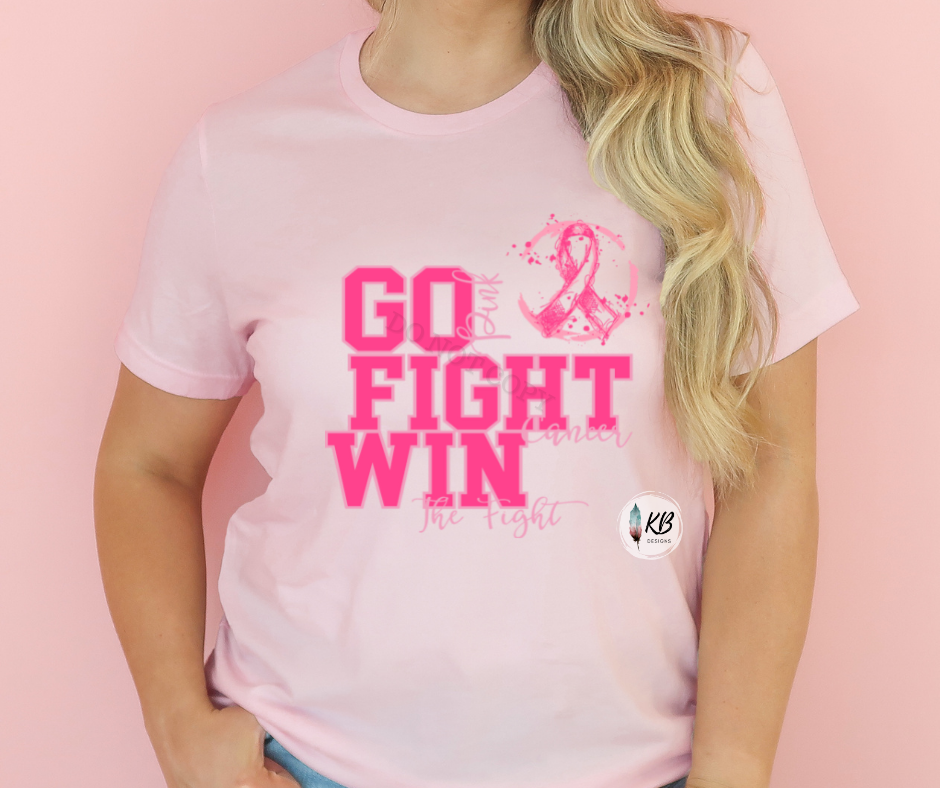 GO Pink FIGHT Cancer WIN The Fight High Heat RTS