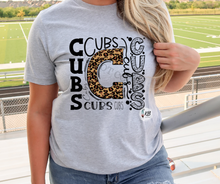 Load image into Gallery viewer, Cubs Typography Leopard Print High Heat RTS
