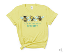 Load image into Gallery viewer, BEE Different / BEE Kind DUO SCREEN High Heat Full Color Soft Screen Print RTS
