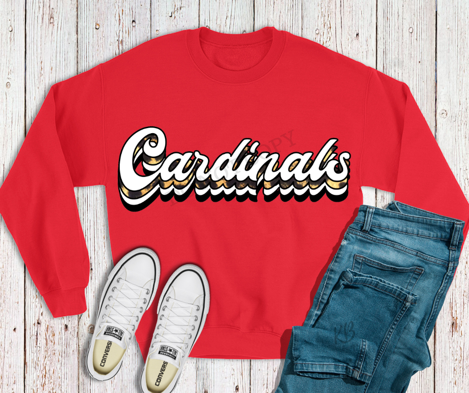 Leopard Team Stack - CARDINALS High Heat Full Color Soft Screen Print RTS