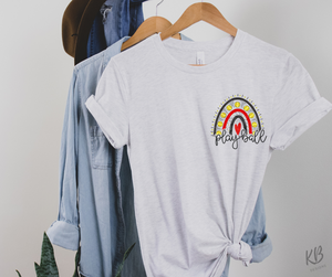 Play Ball Rainbow SOFTBALL High Heat Full Color Super Soft Screen Print RTS