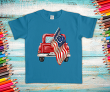 Load image into Gallery viewer, 1776 Vintage Truck High Heat Full Color Soft Screen Print RTS
