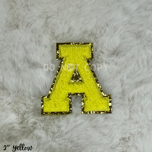Apprx 2" YELLOW Chenille Letters  RTS