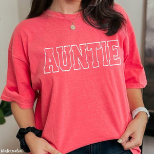 AUNTIE (AUNT) Pufflite Low Heat Single Color WHITE Screen Print RTS