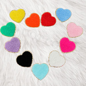 Chenille Hearts Apprx 2-2.5" RTS