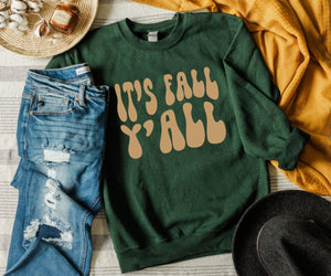 Retro It's Fall Y'all Low Heat Single Color RTS