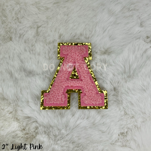 Apprx 2" LIGHT PINK Chenille Letters  RTS